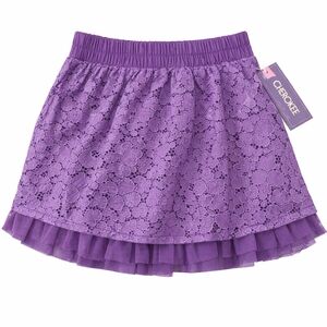 Cherokee Purple Lace Girl's Skirt with Tulle Hem